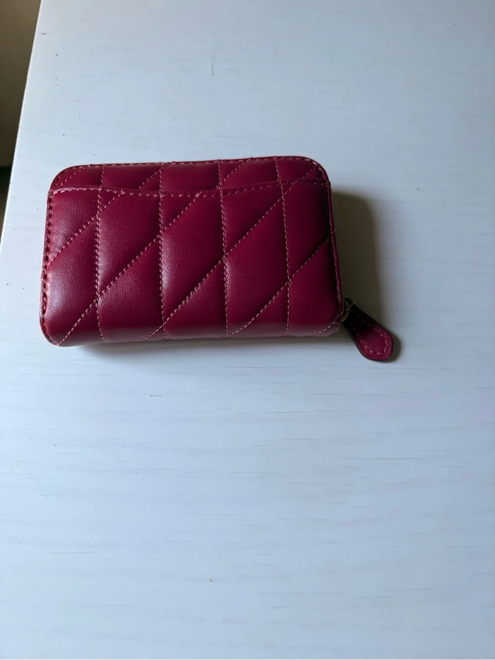 Coach Quilted Zip Around Card Case Wallet